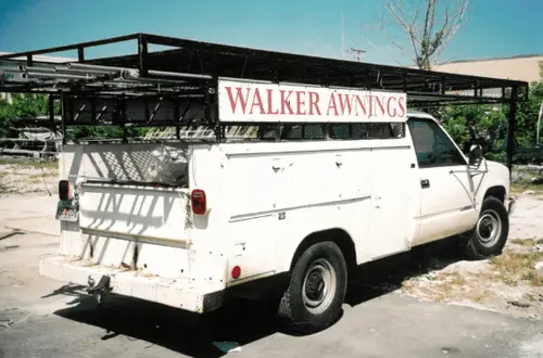 Historical photograph from the early years of Walker Awning