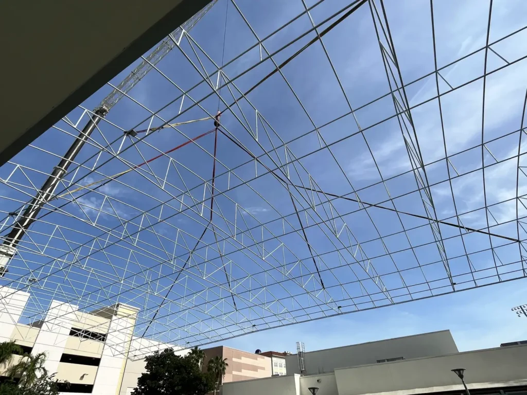 awning frame before cover